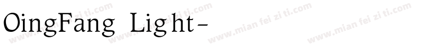 OingFang Light字体转换